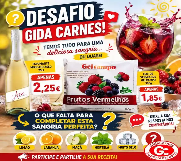 Folheto GidaCarnes Supermercados em Vila Cova (Vila Real) | Ofertas e promoções atuais | 2026-07-22T00:00:00.000Z - 2026-08-05T00:00:00.000Z