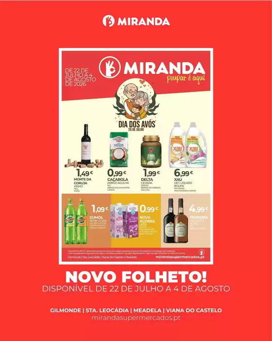 Folheto Miranda Supermercados | Folheto Miranda Supermercados | 2026-07-22T00:00:00.000Z - 2026-08-04T00:00:00.000Z
