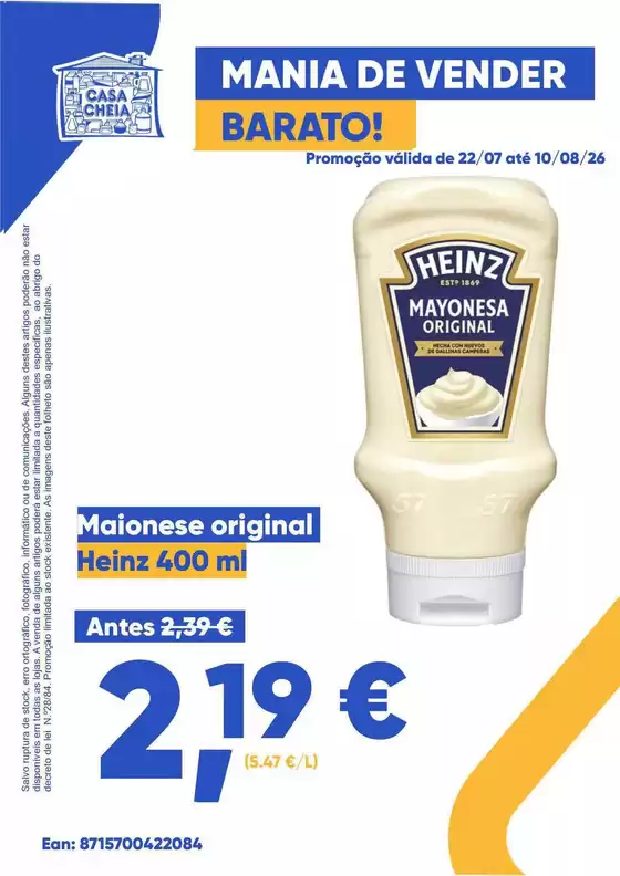 Folheto Casa Cheia em Gouveia | Maionese original | 2026-07-23T00:00:00.000Z - 2026-08-10T00:00:00.000Z