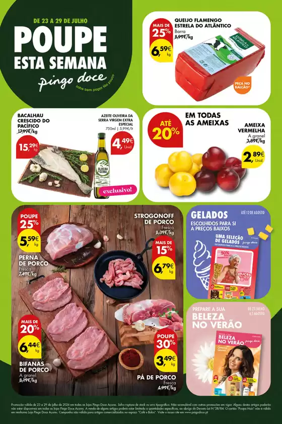 Folheto Pingo Doce em Gouveia | Folheto Poupe Esta Semana Açores | 2026-07-23T00:00:00.000Z - 2026-08-05T00:00:00.000Z