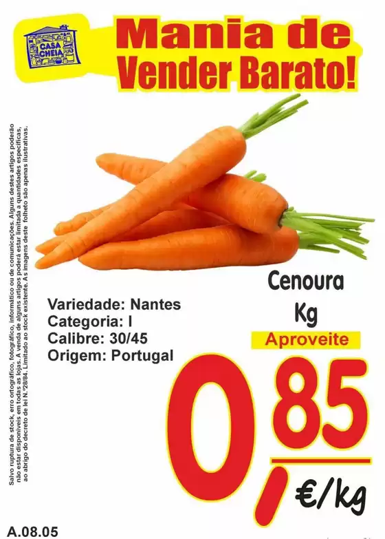 Folheto Casa Cheia em Vila Real de Santo António | Cenoura | 2026-07-24T00:00:00.000Z - 2026-08-05T00:00:00.000Z