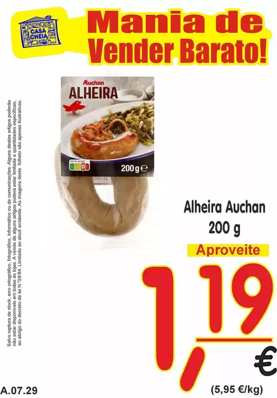 Folheto Casa Cheia em Vila Real de Santo António | Alheira Auchan | 2026-07-24T00:00:00.000Z - 2026-07-29T00:00:00.000Z