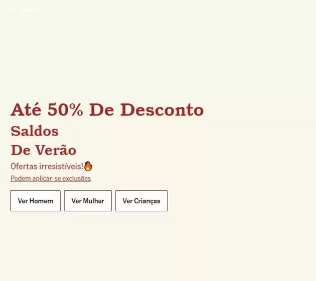 Folheto Timberland em Braga | Até -50% de desconto | 2026-07-24T00:00:00.000Z - 2026-08-07T00:00:00.000Z
