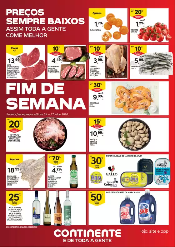 Catálogo Continente | Folheto Fim de Semana | 2026-07-24T00:00:00.000Z - 2026-07-27T00:00:00.000Z