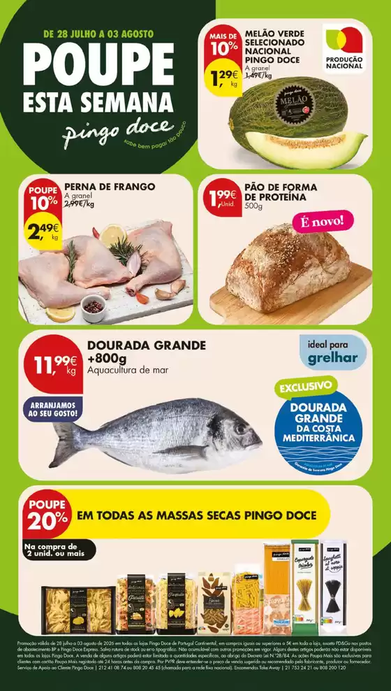 Catálogo Pingo Doce em Vilarandelo | Folheto Poupe Esta Semana Lojas Grandes | 2026-07-28T00:00:00.000Z - 2026-08-03T00:00:00.000Z