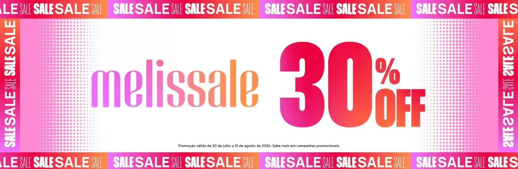 Catálogo Melissa | 30% off | 2026-07-28T00:00:00.000Z - 2026-08-31T00:00:00.000Z