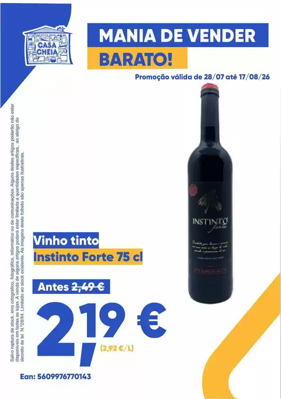 Folheto Casa Cheia em Queluz | Instinto Forte | 2026-07-29T00:00:00.000Z - 2026-08-17T00:00:00.000Z