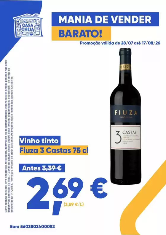 Folheto Casa Cheia em Queluz | Fiuza 3 Castas | 2026-07-29T00:00:00.000Z - 2026-08-17T00:00:00.000Z