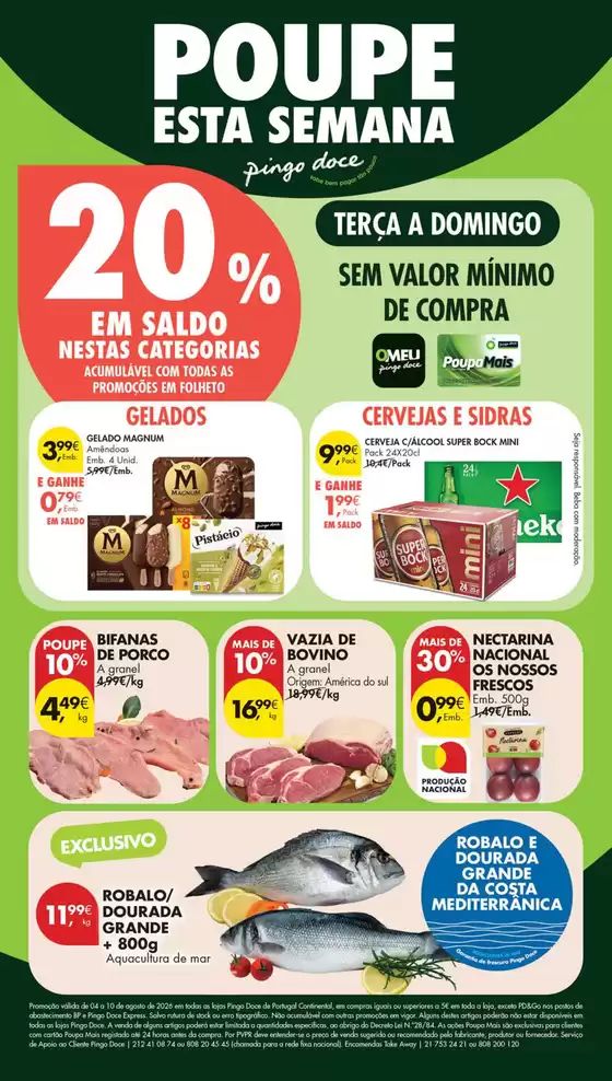 Catálogo Pingo Doce | Folheto Poupe Esta Semana Lojas Pequenas | 2026-08-04T00:00:00.000Z - 2026-08-10T00:00:00.000Z