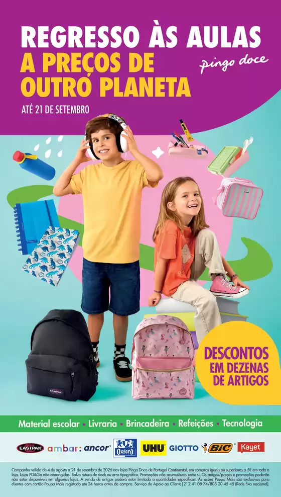 Catálogo Pingo Doce em Vale de Prazeres | Folheto Regresso às Aulas 2026 Hipers | 2026-08-04T00:00:00.000Z - 2026-09-21T00:00:00.000Z