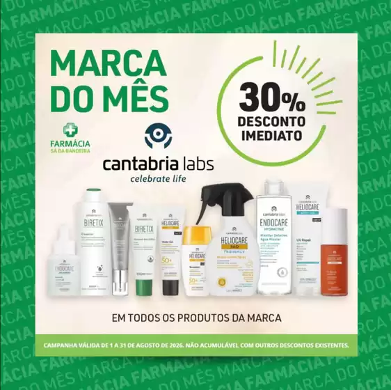 Catálogo Farmácia Sá Bandeira em Seixezelo | 30% | 2026-08-04T00:00:00.000Z - 2026-08-31T00:00:00.000Z