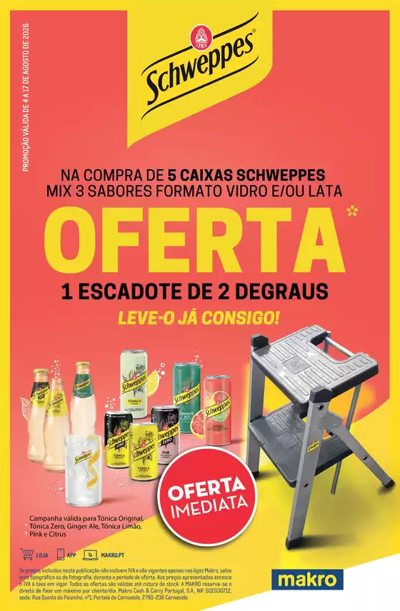 Catálogo Makro | Monofolha Schweppes | 2026-08-05T00:00:00.000Z - 2026-08-17T00:00:00.000Z