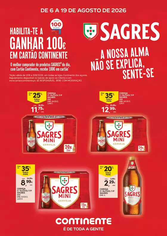 Catálogo Continente Bom dia | Açores: Sagres | 2026-08-06T00:00:00.000Z - 2026-08-19T00:00:00.000Z