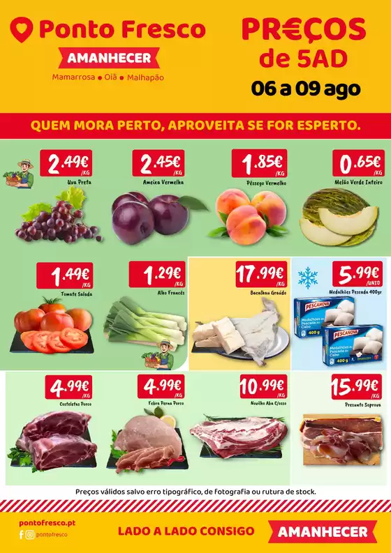 Catálogo Ponto Fresco | Folheto Preços de 5ª a domingo | 2026-08-06T00:00:00.000Z - 2026-08-09T00:00:00.000Z