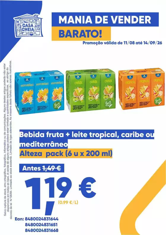 Catálogo Casa Cheia | Bebida fruta + leite tropical, caribe ou mediterrâneo | 2026-08-12T00:00:00.000Z - 2026-09-14T00:00:00.000Z
