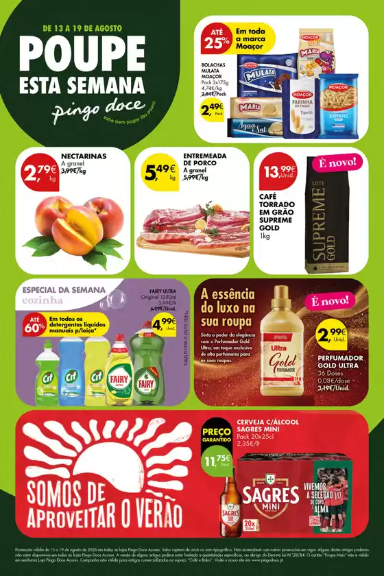 Catálogo Pingo Doce | Folheto Poupe Esta Semana Açores | 2026-08-13T00:00:00.000Z - 2026-08-19T00:00:00.000Z