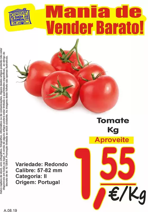 Catálogo Casa Cheia | Tomate | 2026-08-14T00:00:00.000Z - 2026-08-19T00:00:00.000Z