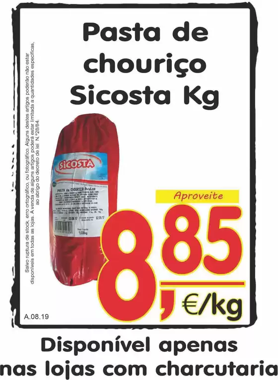 Catálogo Casa Cheia | Pasta de chouriço Sicosta | 2026-08-14T00:00:00.000Z - 2026-08-19T00:00:00.000Z