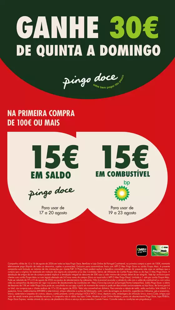 Catálogo Pingo Doce | Folheto Poupe Este Fim de Semana | 2026-08-13T00:00:00.000Z - 2026-08-23T00:00:00.000Z