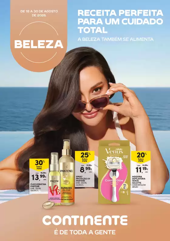 Catálogo Continente em Ribeiradio | Beleza: Receita perfeita para um cuidado total | 2026-08-18T00:00:00.000Z - 2026-08-30T00:00:00.000Z