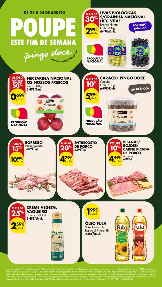 Folheto Pingo Doce em Almancil | Folheto Poupe Este Fim de Semana | 2026-08-21T00:00:00.000Z - 2026-08-24T00:00:00.000Z