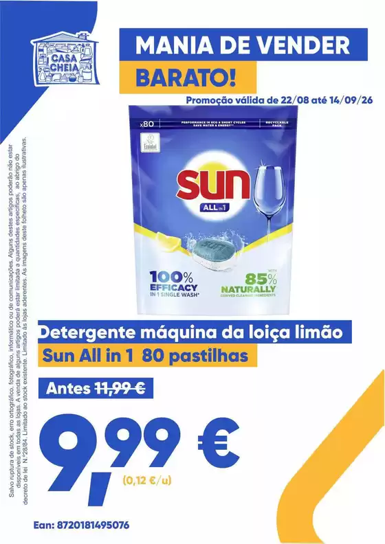 Folheto Casa Cheia em Entroncamento | Sun All in 1 | 2026-08-22T00:00:00.000Z - 2026-09-14T00:00:00.000Z