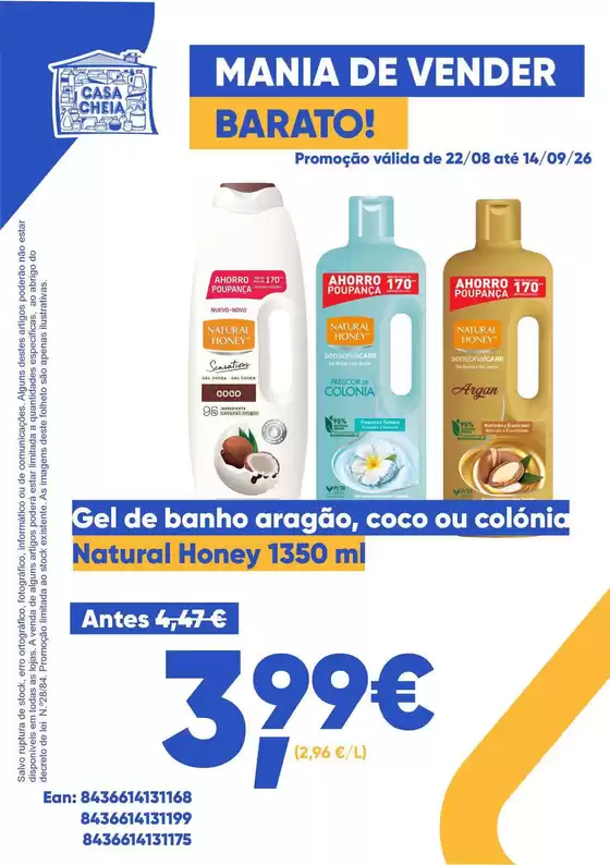 Folheto Casa Cheia em Entroncamento | Natural Honey | 2026-08-22T00:00:00.000Z - 2026-09-14T00:00:00.000Z