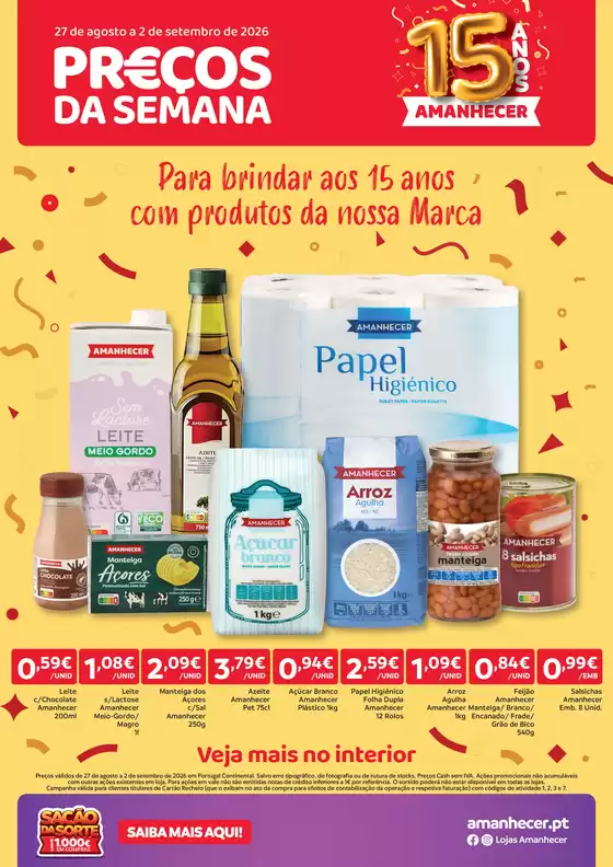 Folheto Amanhecer em | Amanhecer - Portugal Continental | 2026-08-27T00:00:00.000Z - 2026-09-02T00:00:00.000Z