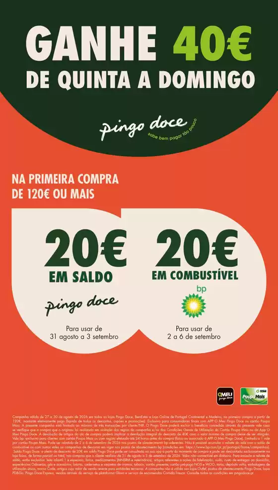 Folheto Pingo Doce em Carcavelos | Folheto Poupe Esta Semana Lojas Pequenas | 2026-08-27T00:00:00.000Z - 2026-08-30T00:00:00.000Z
