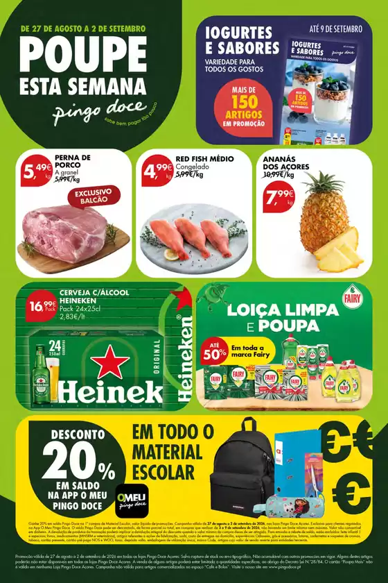Catálogo Pingo Doce | Folheto Poupe Esta Semana Açores | 2026-08-27T00:00:00.000Z - 2026-09-09T00:00:00.000Z