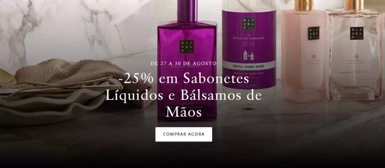 Folheto Rituals em | -25% | 2026-08-27T00:00:00.000Z - 2026-08-30T00:00:00.000Z