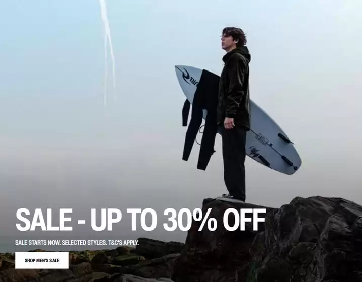 Folheto Rip Curl em Porto | Sale - up to 30% off | 2026-08-27T00:00:00.000Z - 2026-09-10T00:00:00.000Z