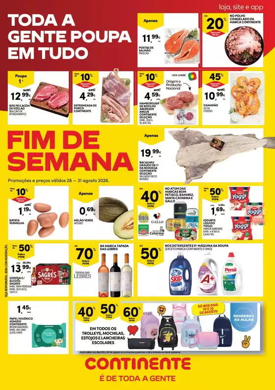 Catálogo Continente Bom dia | Fim de Semanal | 2026-08-28T00:00:00.000Z - 2026-08-31T00:00:00.000Z