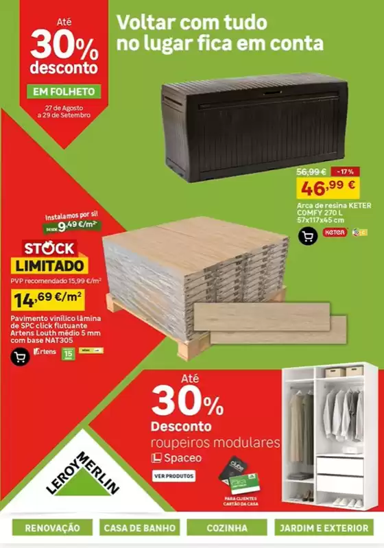 Catálogo Leroy Merlin | Até -30% desconto | 2026-08-28T00:00:00.000Z - 2026-09-29T00:00:00.000Z