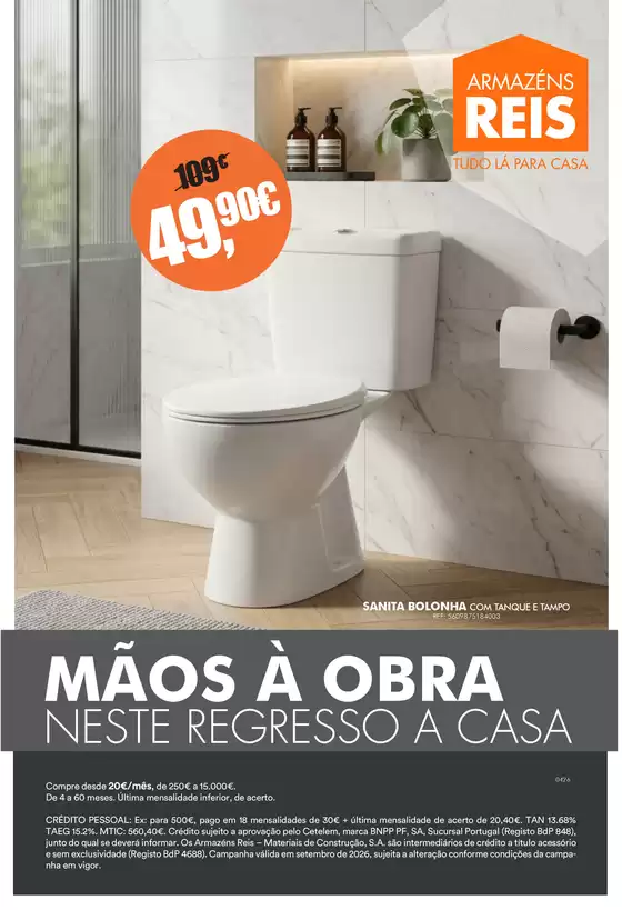 Folheto Armazéns Reis em Rio Maior | Mãos à obra | 2026-08-28T00:00:00.000Z - 2026-11-01T00:00:00.000Z