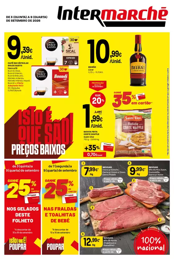 Catálogo Intermarché em Friestas | Isto é que são preços BAIXOS | 2026-09-03T00:00:00.000Z - 2026-09-09T00:00:00.000Z