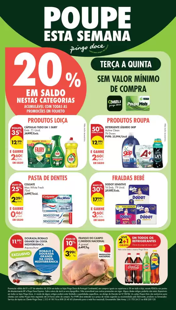 Folheto Pingo Doce em Feijó | Folheto Poupe Esta Semana Lojas Pequenas | 2026-09-01T00:00:00.000Z - 2026-09-07T00:00:00.000Z