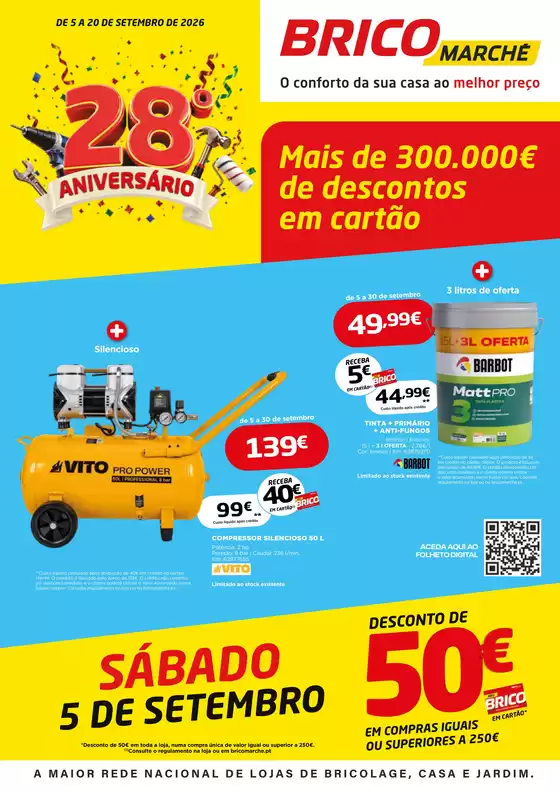 Catálogo Bricomarché em Freixo de Baixo | 28º Aniversário | 2026-09-05T00:00:00.000Z - 2026-09-20T00:00:00.000Z