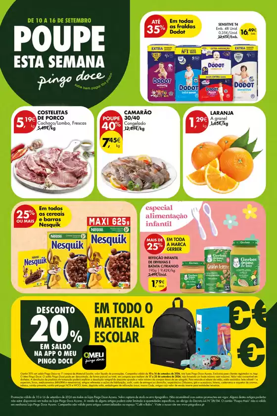 Catálogo Pingo Doce | Folheto Poupe Esta Semana Açores | 2026-09-10T00:00:00.000Z - 2026-09-16T00:00:00.000Z