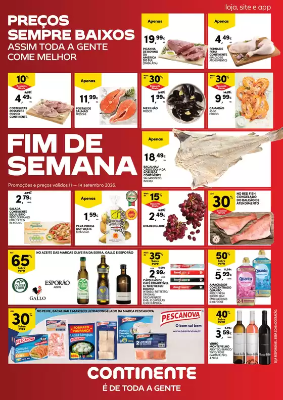 Catálogo Continente | Fim de Semana | 2026-09-11T00:00:00.000Z - 2026-09-14T00:00:00.000Z