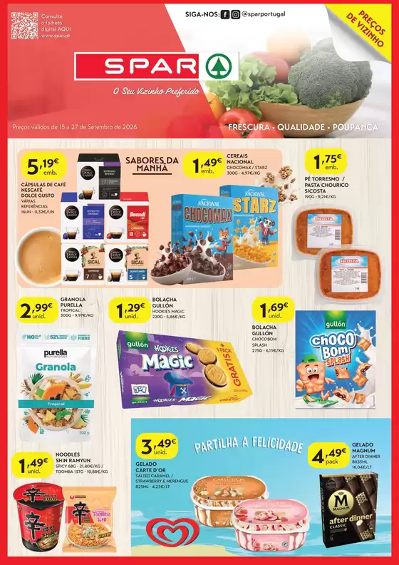 Folheto SPAR em Carregal do Sal | Grandes descontos em produtos selecionados | 2026-09-15T00:00:00.000Z - 2026-09-27T00:00:00.000Z