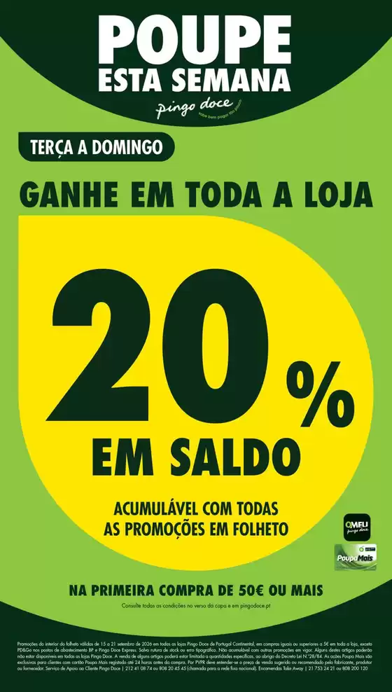 Folheto Pingo Doce em Vendas Novas | Folheto Poupe Esta Semana Lojas Médias | 2026-09-16T00:00:00.000Z - 2026-09-21T00:00:00.000Z