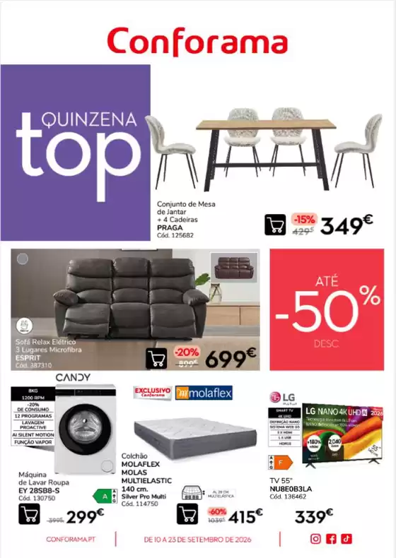 Catálogo Conforama | Quinzena Top | 2026-09-23T00:00:00.000Z - 2026-09-23T00:00:00.000Z