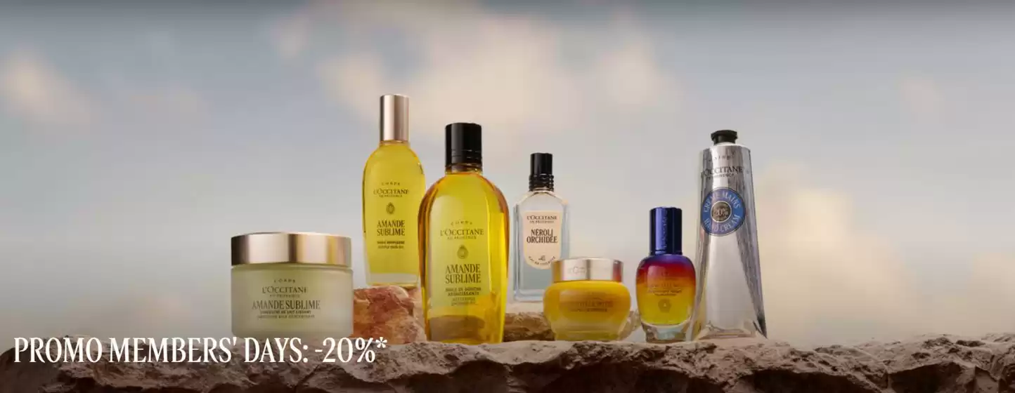 Catálogo L'Occitane em Santarém | Promo Members' Days - 20% | 2026-09-28T00:00:00.000Z - 2026-10-04T00:00:00.000Z