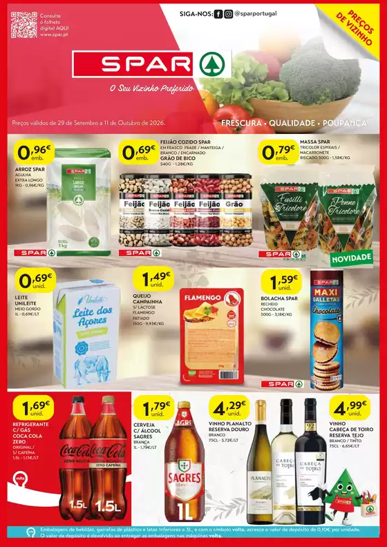 Catálogo SPAR em Matosinhos | Folheto Spar | 2026-09-29T00:00:00.000Z - 2026-10-11T00:00:00.000Z