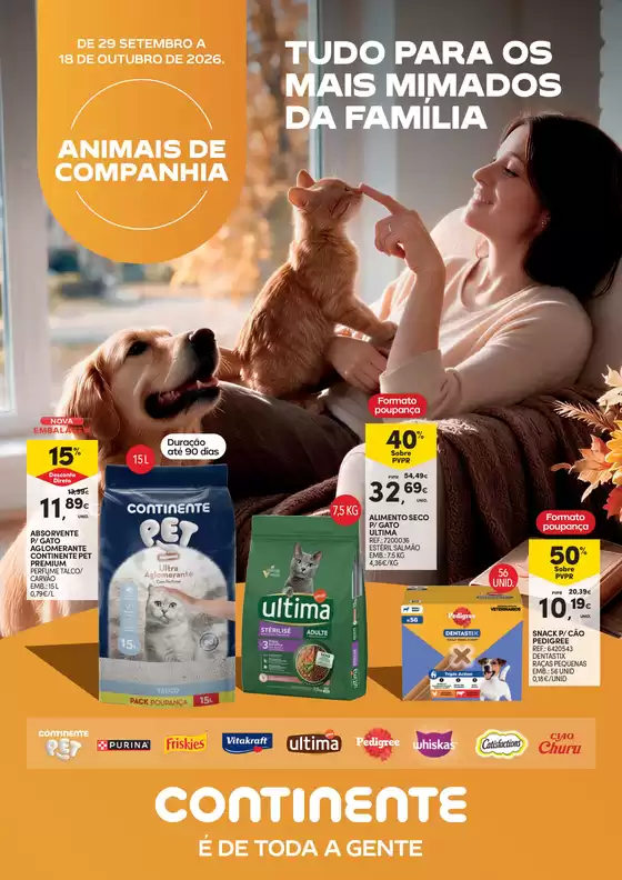 Catálogo Continente em Pombal | Animais de Companhia | 2026-09-29T00:00:00.000Z - 2026-10-18T00:00:00.000Z
