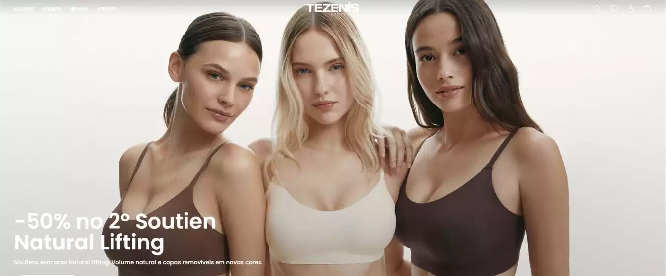 Catálogo Tezenis | -50% no 2° Soutien Natural Lifting | 2026-09-29T00:00:00.000Z - 2026-10-07T00:00:00.000Z