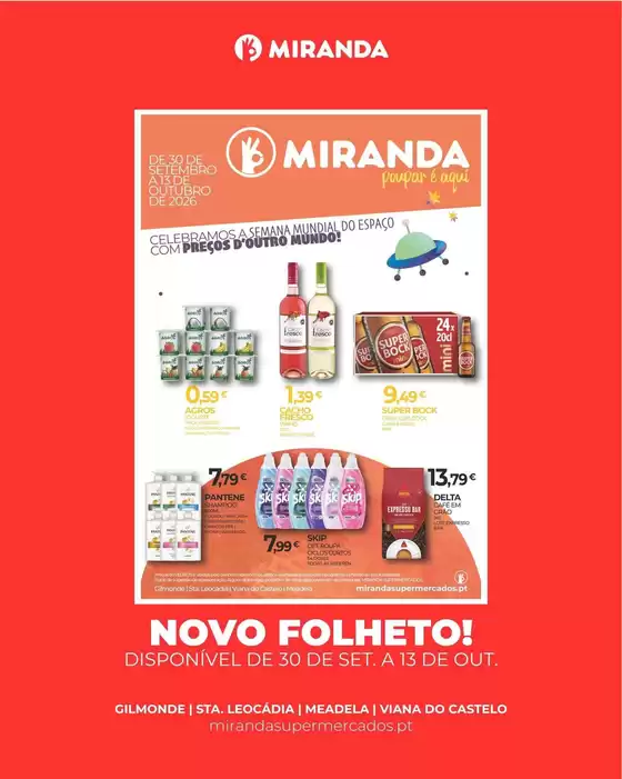 Catálogo Miranda Supermercados em Alpiarça | Folheto Miranda Supermercados | 2026-09-30T00:00:00.000Z - 2026-10-13T00:00:00.000Z
