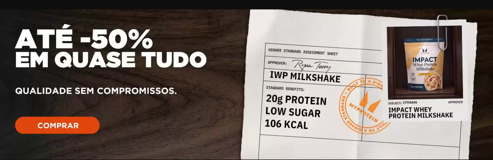 Catálogo MyProtein | Até -50% | 2026-10-01T00:00:00.000Z - 2026-10-15T00:00:00.000Z