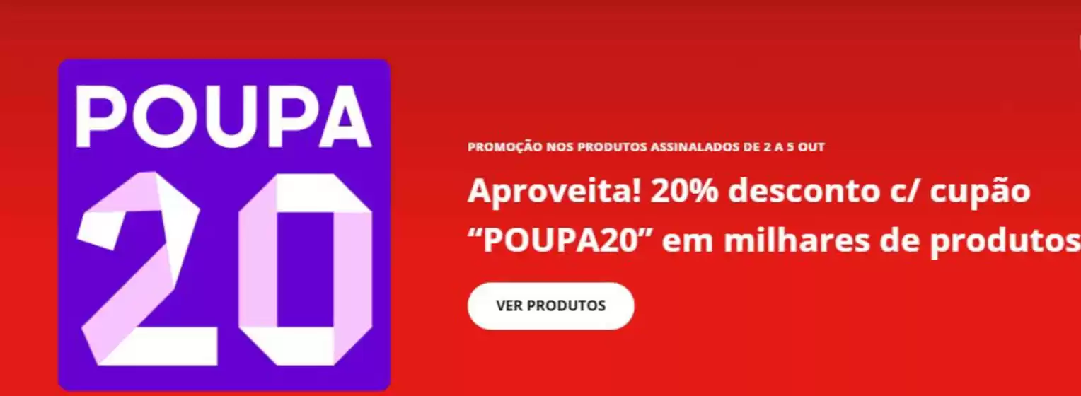 Catálogo Worten em Bajouca | Poupa20 | 2026-10-02T00:00:00.000Z - 2026-10-05T00:00:00.000Z